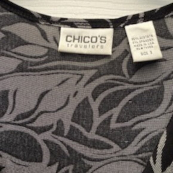 Chico's Travelers Top & Midi Skirt Set - Sz 3 (XL) - Picture 4 of 4